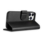 ICARER WALLET CASE 2IN1 COVER IPHONE 14 PRO MAX LEATHER FLIP COVER ANTI-RFID BLACK (WMI14220728-BK)