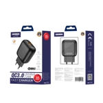 JELLICO wall charger C32 18W 1xUSB QC3.0 + cable Micro USB Black