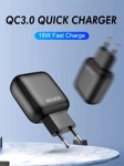 JELLICO wall charger C32 18W 1xUSB QC3.0 + cable Micro USB Black