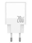 JELLICO wall charger EU57 PD 20W 1xUSB-C + 1xUSB QC3.0 White