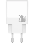 JELLICO wall charger EU57 PD 20W 1xUSB-C + 1xUSB QC3.0 + cable USB-C - Lightning White