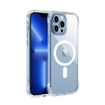 JOYROOM DEFENDER MAGNETIC CASE FOR IPHONE 13 PRO RUGGED HOUSING WITH HOOKS KICKSTAND TRANSPARENT (MAGSAFE COMPATIBLE)