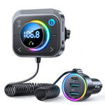 JOYROOM FM TRANSMITTER / FAST CAR CHARGER 30W (2XUSB-A / USB-C PD) BLACK (JR-CL18)