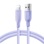 JOYROOM MULTI-COLOR SERIES SA34-AL3 USB-A / LIGHTNING 3A CABLE 1M - PURPLE