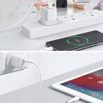 JOYROOM WALL TRAVEL CHARGER USB TYPE C / USB 30W POWER DELIVERY QUICK CHARGE 4,5A (UK PLUG) WHITE (L-QP303)