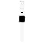 KARL LAGERFELD BASE KLWLSLKW APPLE WATCH 42/44/45/49MM BIAŁY/WHITE STRAP SILICONE KARL HEADS