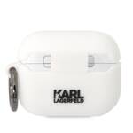 KARL LAGERFELD FLAPRUKH AIRPODS PRO COVER WHITE/WHITE SILICONE KARL HEAD 3D