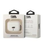 KARL LAGERFELD FLAPRUKH AIRPODS PRO COVER WHITE/WHITE SILICONE KARL HEAD 3D