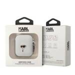 KARL LAGERFELD KLA2RUNIKH AIRPODS 1/2 COVER WHITE/WHITE SILICONE KARL HEAD 3D