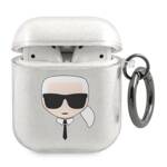 KARL LAGERFELD KLA2UKHGS AIRPODS 1/2 COVER SILVER/SILVER GLITTER KARL`S HEAD