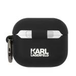 KARL LAGERFELD KLA3RUNCHK AIRPODS 3 COVER BLACK/BLACK SILICONE CHAPETTE HEAD 3D