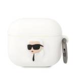 KARL LAGERFELD KLA3RUNIKH AIRPODS 3 COVER WHITE/WHITE SILICONE KARL HEAD 3D