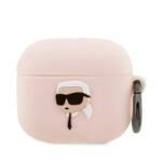 KARL LAGERFELD KLA3RUNIKP AIRPODS 3 COVER PINK/PINK SILICONE KARL HEAD 3D