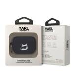 KARL LAGERFELD KLAP2RUNCHK AIRPODS PRO 2 (2022/2023) COVER BLACK/BLACK SILICONE CHUPETTE HEAD 3D