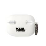 KARL LAGERFELD KLAP2RUNIKH AIRPODS PRO 2 (2022/2023) COVER WHITE/WHITE SILICONE KARL HEAD 3D