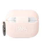 KARL LAGERFELD KLAPRUNCHP AIRPODS PRO COVER PINK/PINK SILICONE CHOUPETTE HEAD 3D