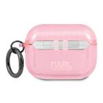 KARL LAGERFELD KLAPUKHGP AIRPODS PRO COVER PINK/PINK GLITTER KARL`S HEAD