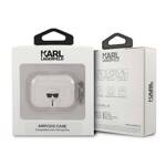 KARL LAGERFELD KLAPUKHGS AIRPODS PRO COVER SILVER/SILVER GLITTER KARL`S HEAD