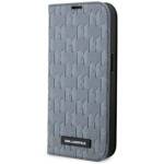 KARL LAGERFELD KLBKP14LSAKLHPG IPHONE 14 PRO 6.1 "BOOKCASE SILVER/SILVER SAFFIANO MONOGRAM