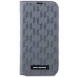 KARL LAGERFELD KLBKP14LSAKLHPG IPHONE 14 PRO 6.1 "BOOKCASE SILVER/SILVER SAFFIANO MONOGRAM