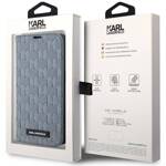 KARL LAGERFELD KLBKP14LSAKLHPG IPHONE 14 PRO 6.1 "BOOKCASE SILVER/SILVER SAFFIANO MONOGRAM