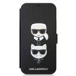 KARL LAGERFELD KLFLBKP12SSAKICKCBK IPHONE 12 MINI 5.4 "BLACK/BLACK BOOK SAFFIANO KARL & CHUPETTE