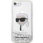 KARL LAGERFELD KLHCI8LNKHCH IPHONE 7/8/ SE 2020/ SE 2022 SREBRNY/ SILVER HARDCASE GLITTER KARL HEAD