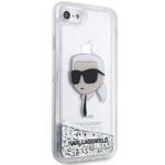 KARL LAGERFELD KLHCI8LNKHCH IPHONE 7/8/ SE 2020/ SE 2022 SREBRNY/ SILVER HARDCASE GLITTER KARL HEAD