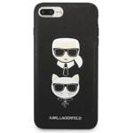 KARL LAGERFELD KLHCI8LSAKICKCBK IPHONE 7 PLUS / 8 PLUS CZARNY / BLACK HARDCASE SAFFIANO KARL & CHUPETTE HEAD