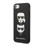 KARL LAGERFELD KLHCI8SAKICKBK IPHONE 7/8 / SE 2020 / SE 2022 CZARNY / BLACK HARDCASE SAFFIANO KARL & CHOUPETTE HEAD