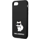 KARL LAGERFELD KLHCI8SNCHBCK IPHONE 7/8/ SE 2020/ SE 2022 HARDCASE CZARNY/ BLACK SILICONE CHOUPETTE