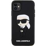 KARL LAGERFELD KLHCN613DRKINK IPHONE 11 / XR 6.1 "CZARNY / BLACK HARDCASE RUBBER IKONIK 3D