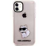 KARL LAGERFELD KLHCN61HNCHTCP IPHONE 11 / XR 6.1 "PINK / PINK HARDCASE IKONIK CHUPETTE