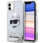 KARL LAGERFELD KLHCN61LNCHCS IPHONE 11/ XR SILVER/ SILVER HARDCASE GLITTER CHOUPETTE HEAD