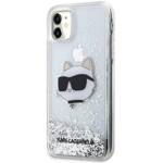 KARL LAGERFELD KLHCN61LNCHCS IPHONE 11/ XR SILVER/ SILVER HARDCASE GLITTER CHOUPETTE HEAD