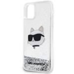 KARL LAGERFELD KLHCN61LNCHCS IPHONE 11/ XR SILVER/ SILVER HARDCASE GLITTER CHOUPETTE HEAD