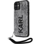 KARL LAGERFELD KLHCN61PSQRKS IPHONE 11 / XR 6.1 "SILVER / SILVER HARDCASE SEQUINS CORD