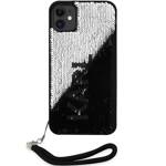 KARL LAGERFELD KLHCN61PSQRKS IPHONE 11 / XR 6.1 "SILVER / SILVER HARDCASE SEQUINS CORD