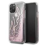 KARL LAGERFELD KLHCN65TRKSRG IPHONE 11 PRO MAX PINK-GOLD/ROSE GOLD GLITTER SIGNATURE