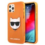 KARL LAGERFELD KLHCP12LCHTRO IPHONE 12 PRO MAX 6.7 "ORANGE/ORANGE HARDCASE GLITTER CHOUPETTE FLUO