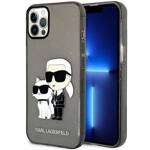 KARL LAGERFELD KLHCP12MHNKCTGK IPHONE 12 /12 PRO 6.1 "BLACK /BLACK HARDCASE GLITER KARL & CHUPETTE