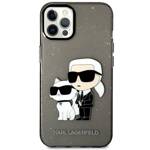 KARL LAGERFELD KLHCP12MHNKCTGK IPHONE 12 /12 PRO 6.1 "BLACK /BLACK HARDCASE GLITER KARL & CHUPETTE