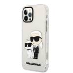 KARL LAGERFELD KLHCP12MHNKCTGT IPHONE 12 /12 PRO 6.1 "TRANSPARENT HARDCASE GLITER KARL & CHUPETTE