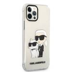 KARL LAGERFELD KLHCP12MHNKCTGT IPHONE 12 /12 PRO 6.1 "TRANSPARENT HARDCASE GLITER KARL & CHUPETTE