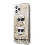 KARL LAGERFELD KLHCP12MKCGLGO IPHONE 12/12 PRO 6.1 "GOLD/GOLD HARDCASE LIQUID GLITTER KARL & CHOUPETTE