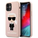 KARL LAGERFELD KLHCP12SSLFKPI IPHONE 12 MINI 5.4 "HARDCASE LIGHT PINK/LIGHT PINK SILICONE ICONIC