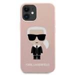 KARL LAGERFELD KLHCP12SSLFKPI IPHONE 12 MINI 5.4 "HARDCASE LIGHT PINK/LIGHT PINK SILICONE ICONIC