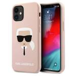 KARL LAGERFELD KLHCP12SSLKHLP IPHONE 12 MINI 5.4 "LIGHT PINK/LIGHT PINK HARDCASE SILICONE KARL`S HEAD