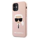 KARL LAGERFELD KLHCP12SSLKHLP IPHONE 12 MINI 5.4 "LIGHT PINK/LIGHT PINK HARDCASE SILICONE KARL`S HEAD