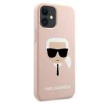 KARL LAGERFELD KLHCP12SSLKHLP IPHONE 12 MINI 5.4 "LIGHT PINK/LIGHT PINK HARDCASE SILICONE KARL`S HEAD